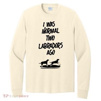 2 Two Labrador Retriever Ago Black Yellow Chocolate Lab Long Sleeve Shirt
