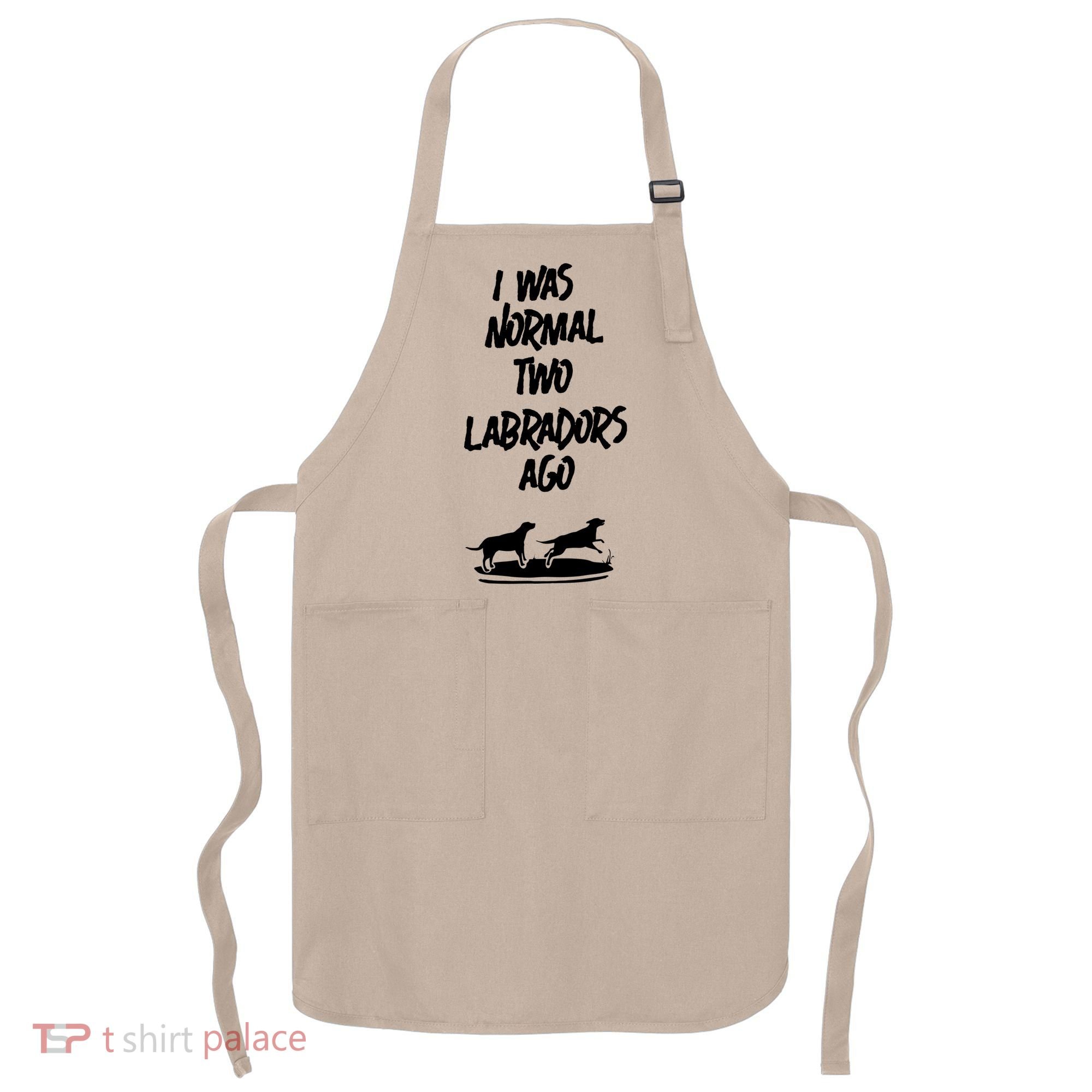 2 Two Labrador Retriever Ago Black Yellow Chocolate Lab Apron