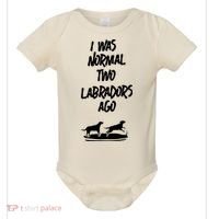 2 Two Labrador Retriever Ago Black Yellow Chocolate Lab Baby Bodysuit thumb 0