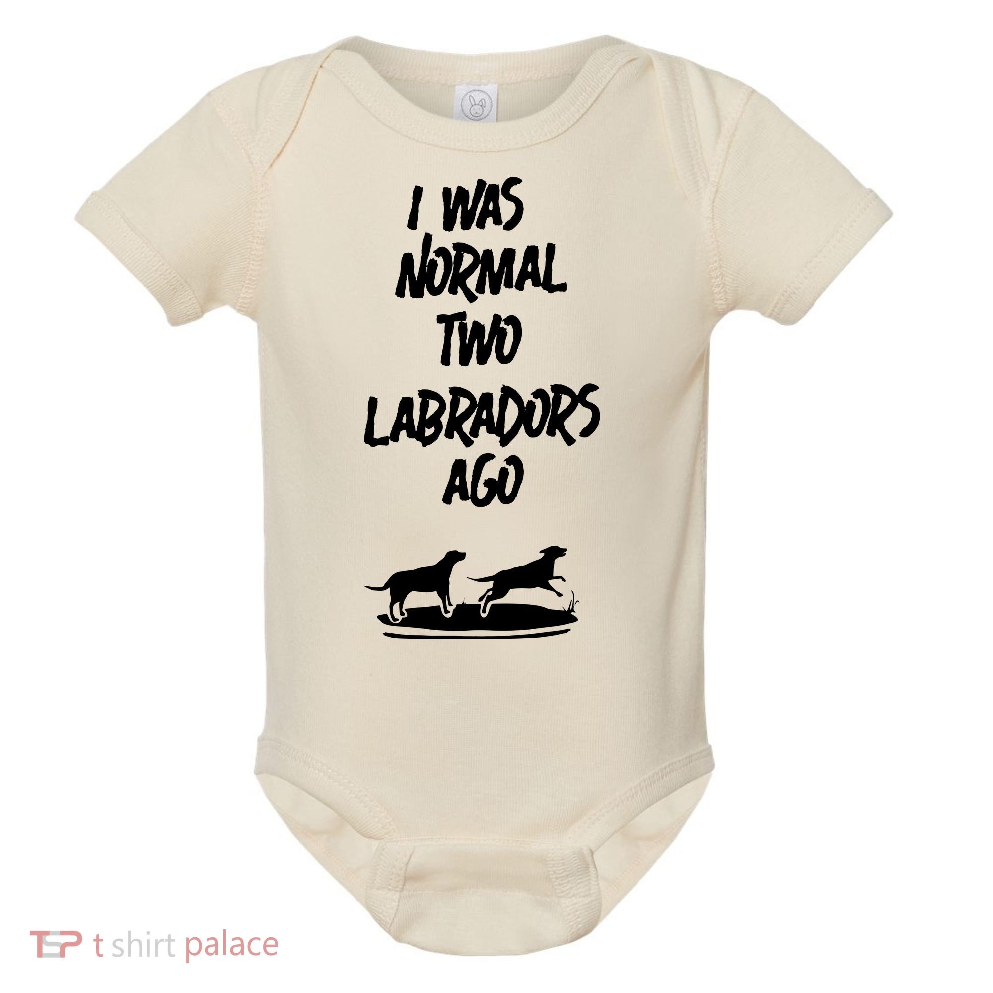 2 Two Labrador Retriever Ago Black Yellow Chocolate Lab Baby Bodysuit
