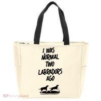 2 Two Labrador Retriever Ago Black Yellow Chocolate Lab Tote Bag thumb 0