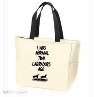 2 Two Labrador Retriever Ago Black Yellow Chocolate Lab Tote Bag thumb 3