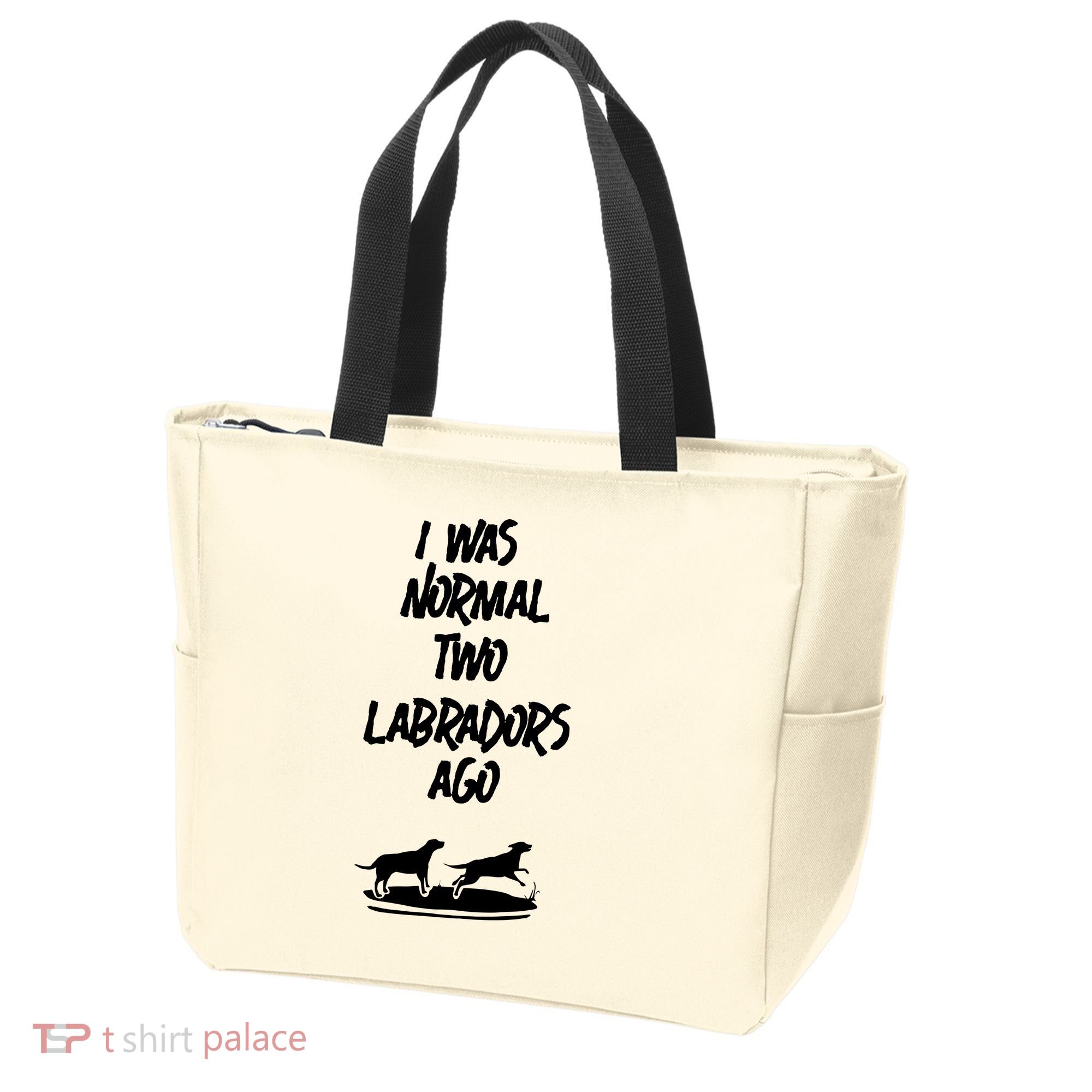 2 Two Labrador Retriever Ago Black Yellow Chocolate Lab Tote Bag