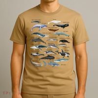 20 Types of Whales Cute Whale Breeds Species - Whale Lovers T-Shirt thumb 3