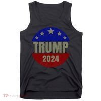 2024 Trump, Save America Again USA Flag Tank Top thumb 0