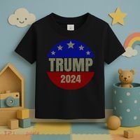 2024 Trump, Save America Again USA Flag Toddler T-Shirt thumb 3