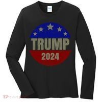 2024 Trump, Save America Again USA Flag Women's Long Sleeve Shirt thumb 0