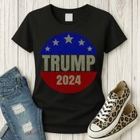 2024 Trump, Save America Again USA Flag Women's T-Shirt thumb 3
