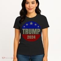 2024 Trump, Save America Again USA Flag Women's T-Shirt thumb 4