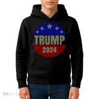 2024 Trump, Save America Again USA Flag Kids Hoodie thumb 4