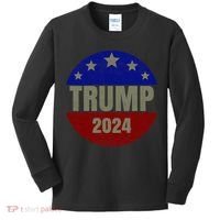 2024 Trump, Save America Again USA Flag Kids Long Sleeve Shirt thumb 0