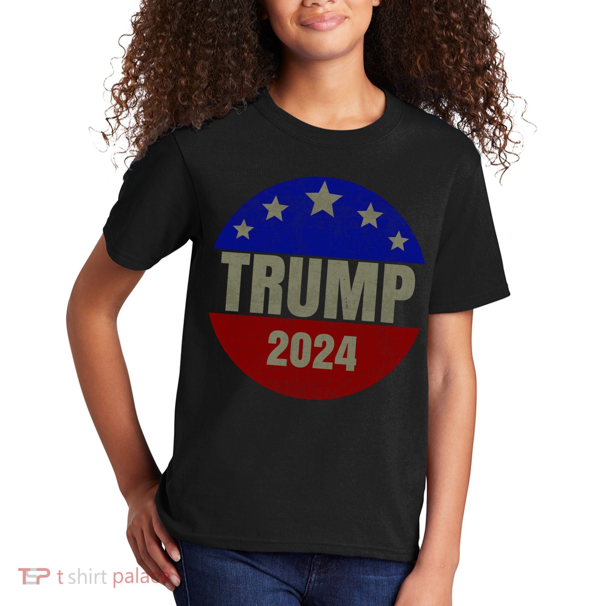 2024 Trump, Save America Again USA Flag Kids T-Shirt
