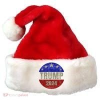 2024 Trump, Save America Again USA Flag Santa Hat thumb 0