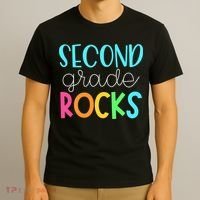 2nd Teacher Team - Second Grade Rocks T-Shirt thumb 3