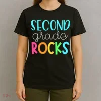 2nd Teacher Team - Second Grade Rocks T-Shirt thumb 4