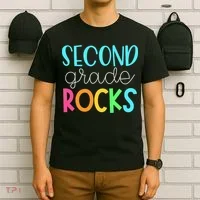 2nd Teacher Team - Second Grade Rocks T-Shirt thumb 6