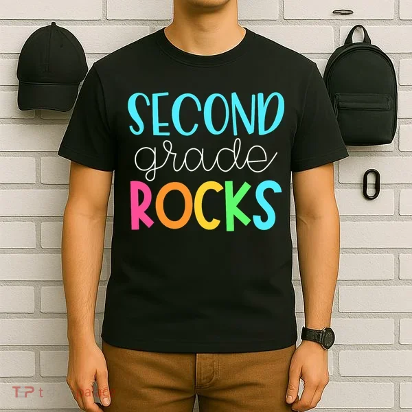2nd Teacher Team - Second Grade Rocks T-Shirt