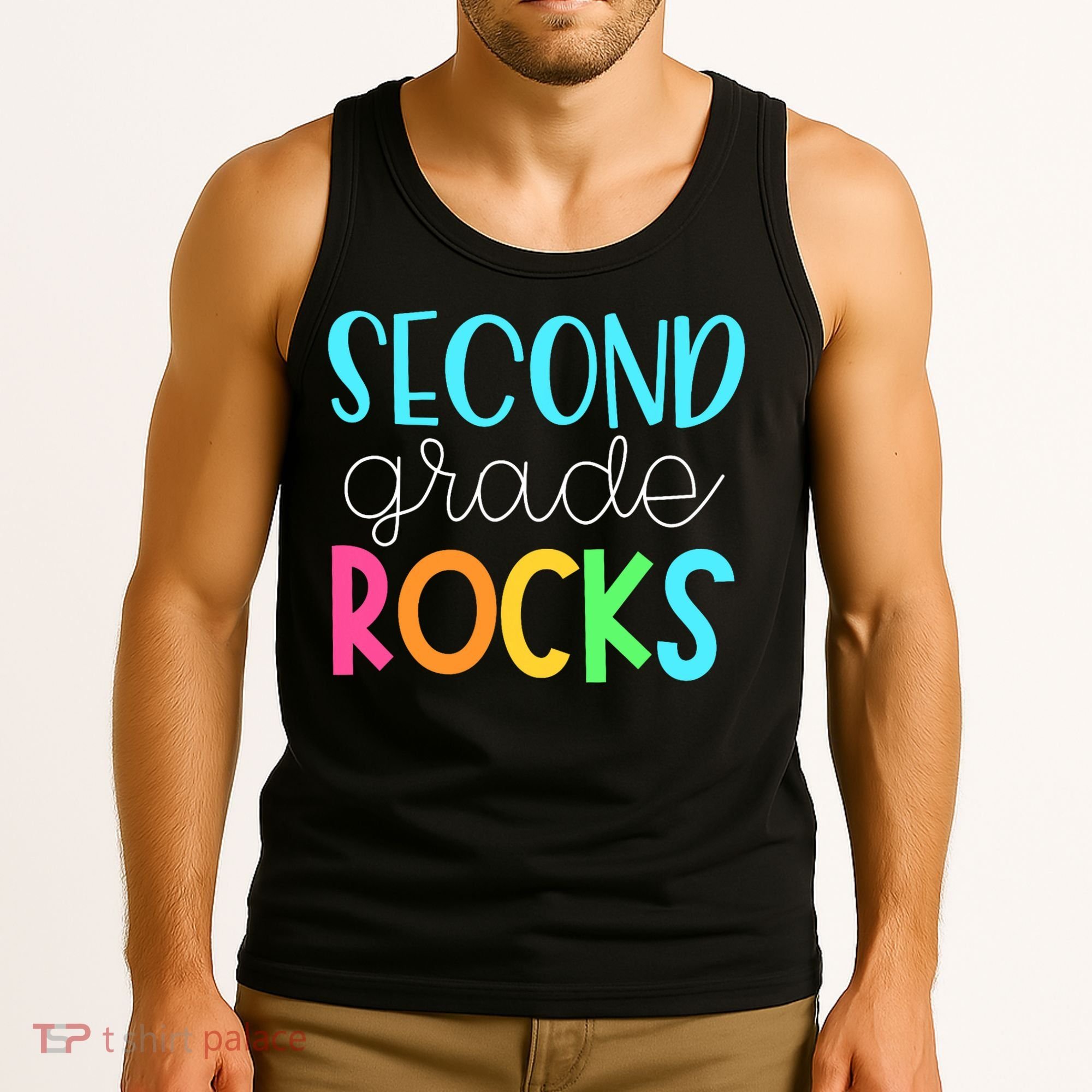 2nd Teacher Team - Second Grade Rocks Tank Top