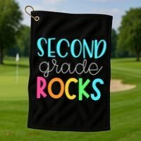 2nd Teacher Team - Second Grade Rocks Golf Towel thumb 1