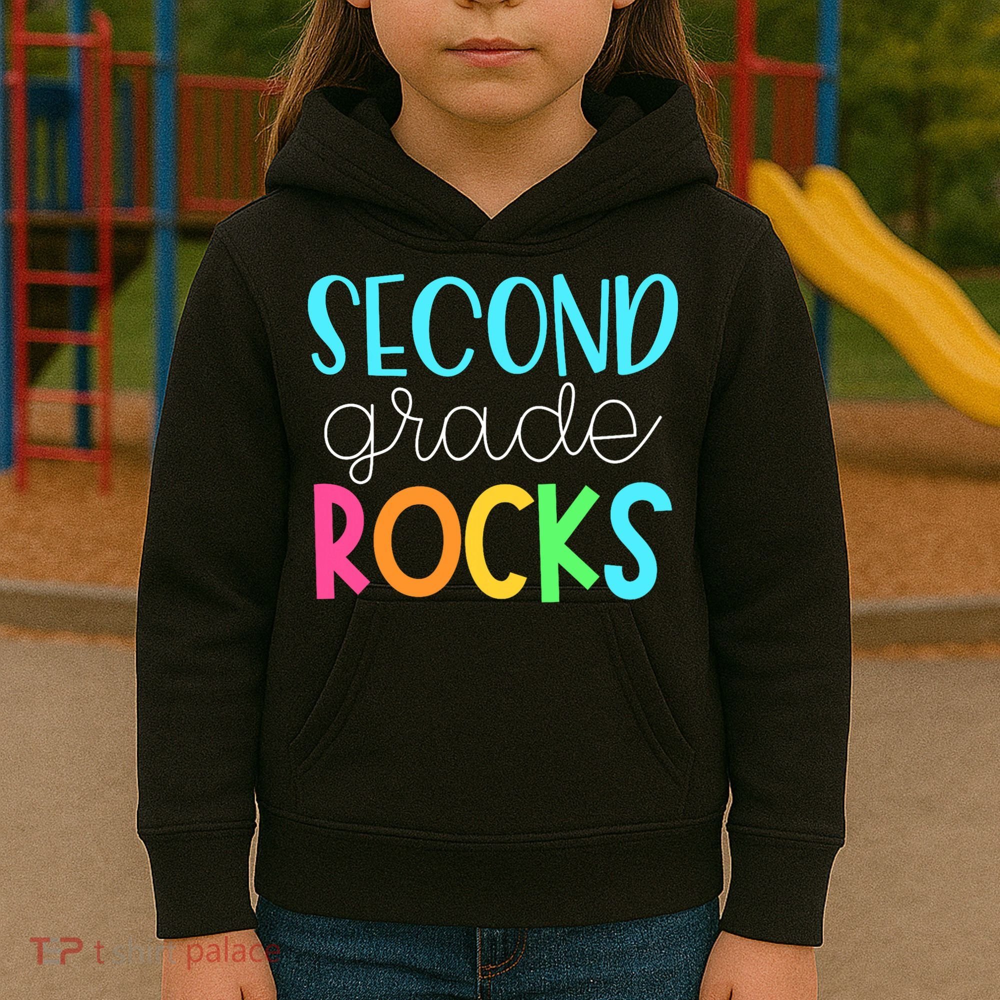 2nd Teacher Team - Second Grade Rocks Kids Hoodie