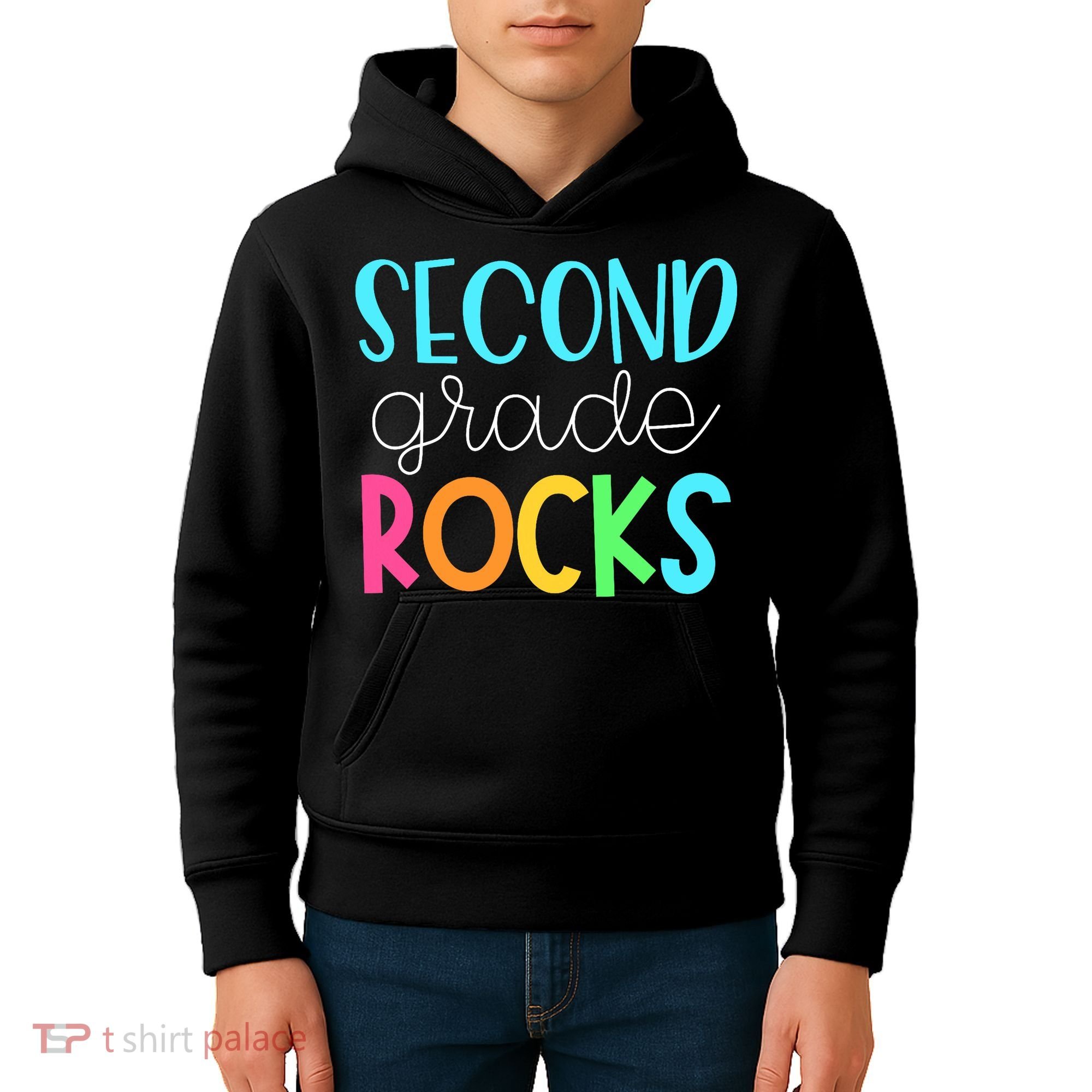 2nd Teacher Team - Second Grade Rocks Kids Hoodie