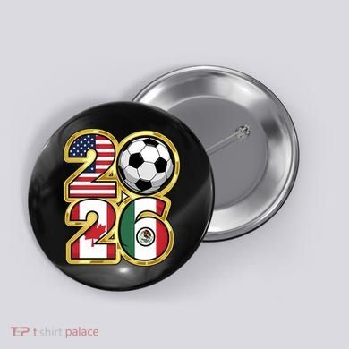  2026 USA Canada Mexico Soccer Cup Button