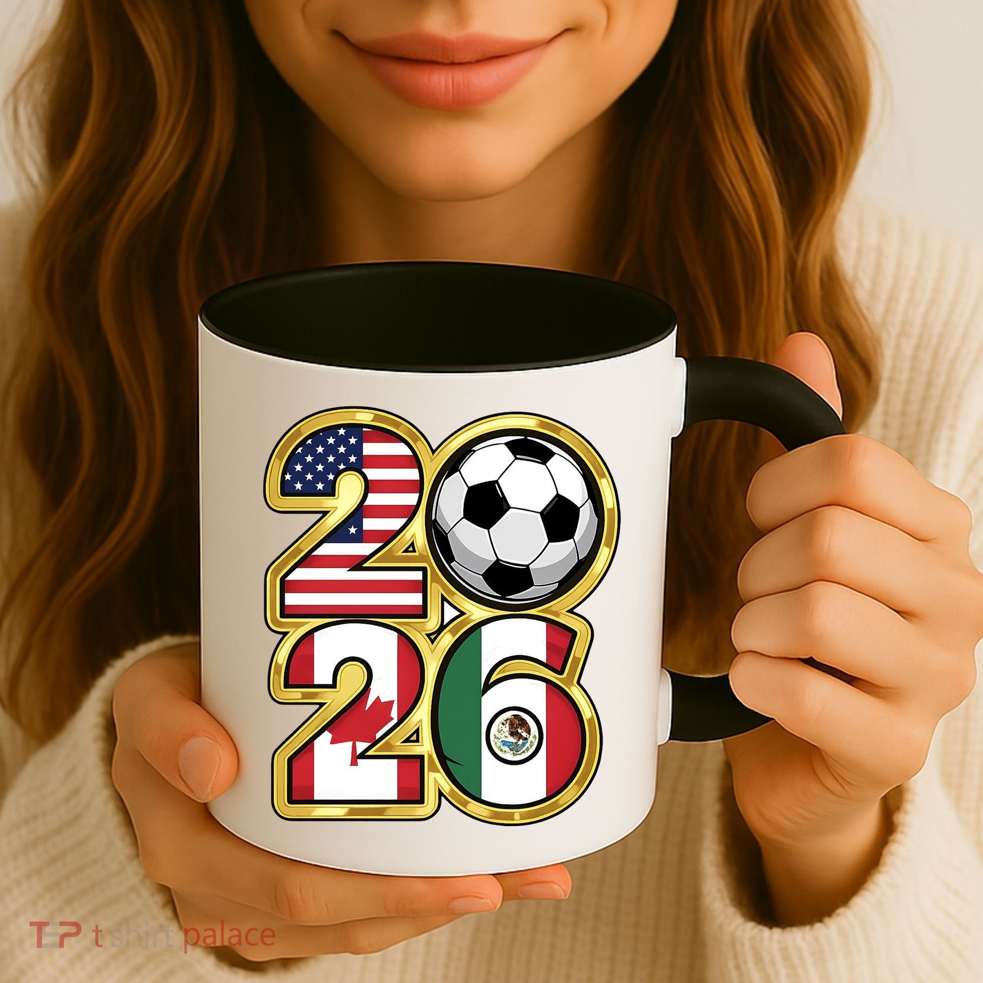  2026 USA Canada Mexico Soccer Cup Coffee Mug