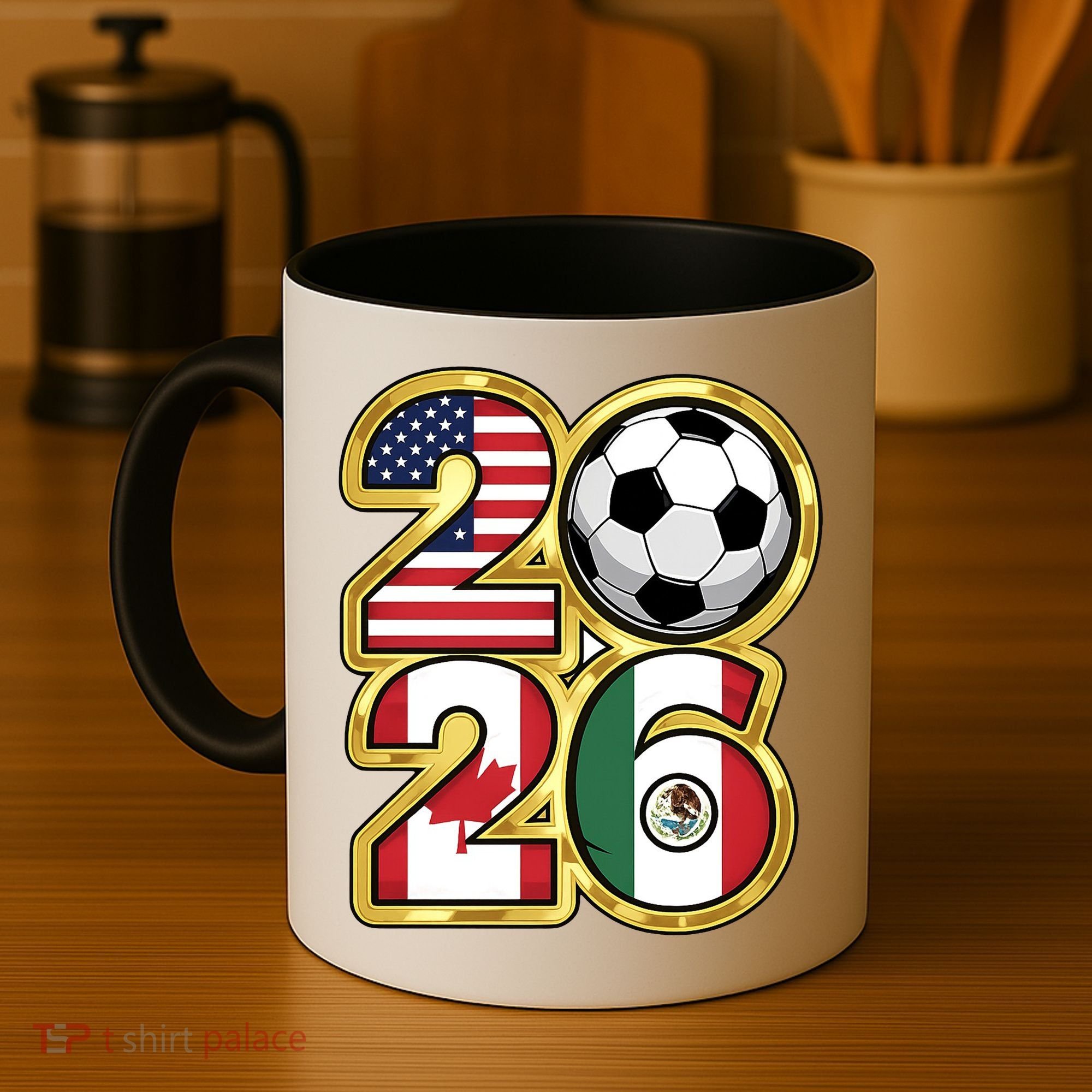  2026 USA Canada Mexico Soccer Cup Coffee Mug