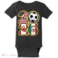  2026 USA Canada Mexico Soccer Cup Baby Bodysuit thumb 0