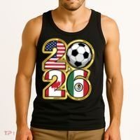  2026 USA Canada Mexico Soccer Cup Tank Top thumb 3