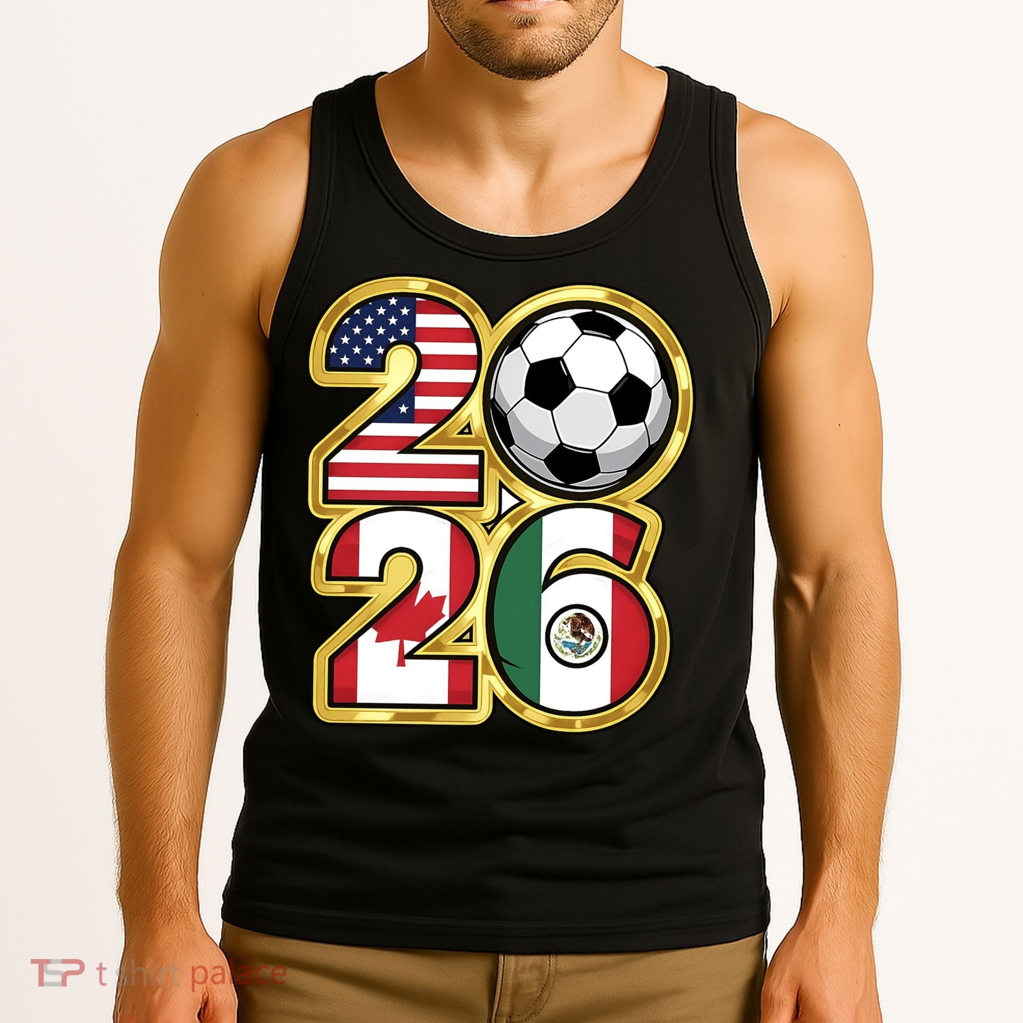  2026 USA Canada Mexico Soccer Cup Tank Top