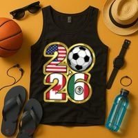  2026 USA Canada Mexico Soccer Cup Tank Top thumb 4