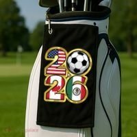  2026 USA Canada Mexico Soccer Cup Golf Towel thumb 2