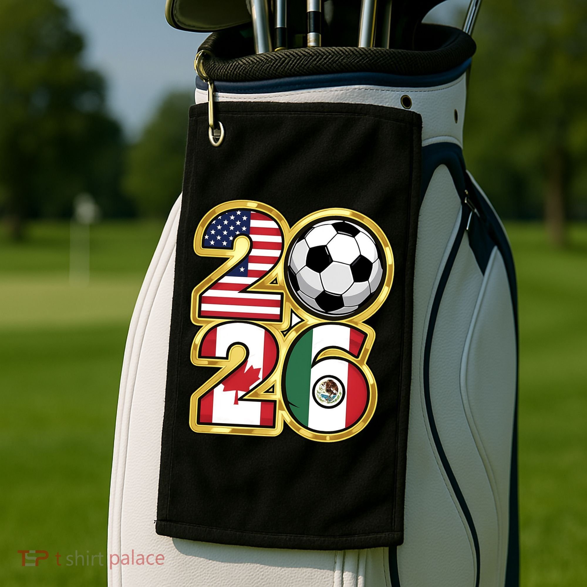  2026 USA Canada Mexico Soccer Cup Golf Towel