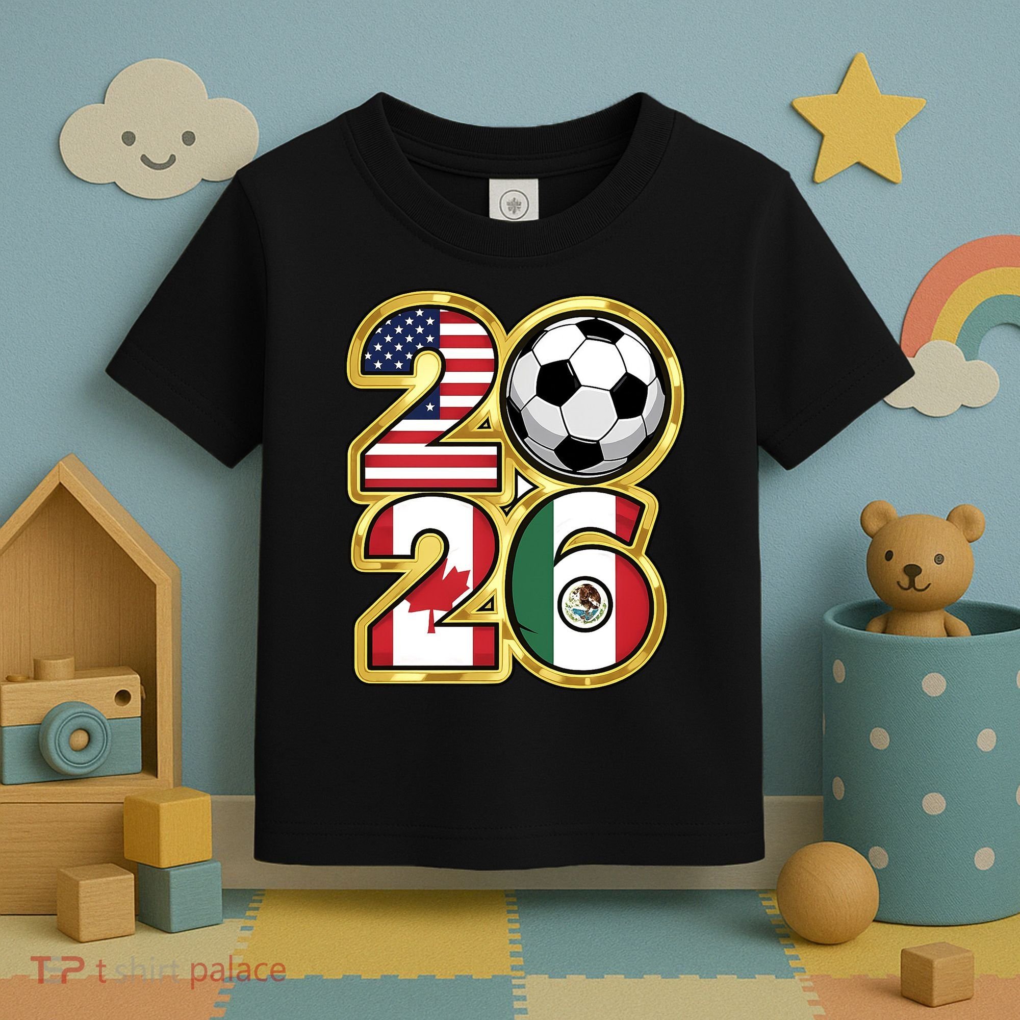  2026 USA Canada Mexico Soccer Cup Toddler T-Shirt
