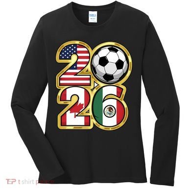  2026 USA Canada Mexico Soccer Cup Women's Long Sleeve Shirt