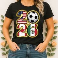  2026 USA Canada Mexico Soccer Cup Women's T-Shirt thumb 2