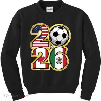  2026 USA Canada Mexico Soccer Cup Kids Sweatshirt