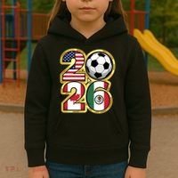  2026 USA Canada Mexico Soccer Cup Kids Hoodie thumb 3