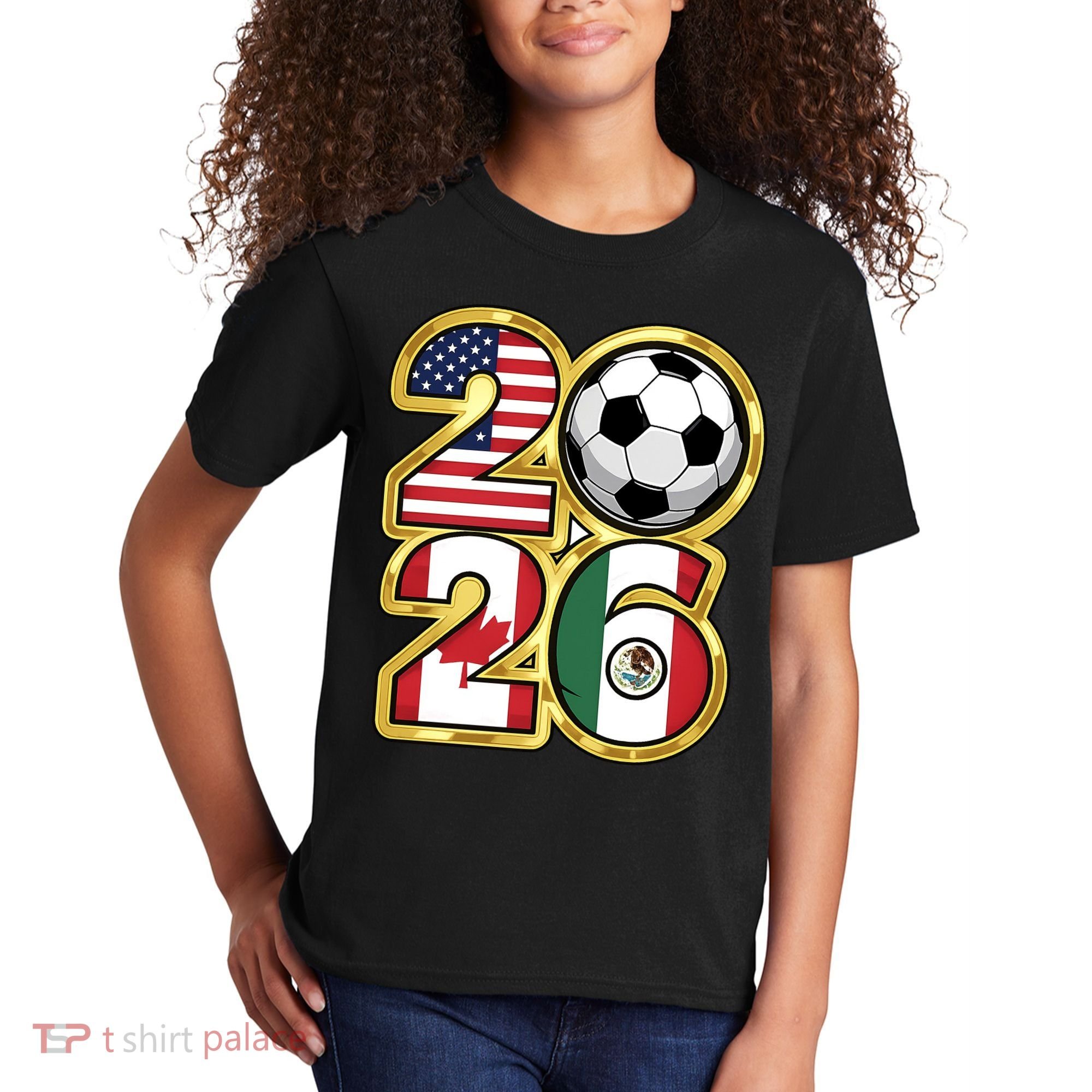  2026 USA Canada Mexico Soccer Cup Kids T-Shirt