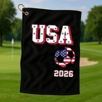 2026 USA North America Soccer Supporters Fans Golf Towel thumb 1