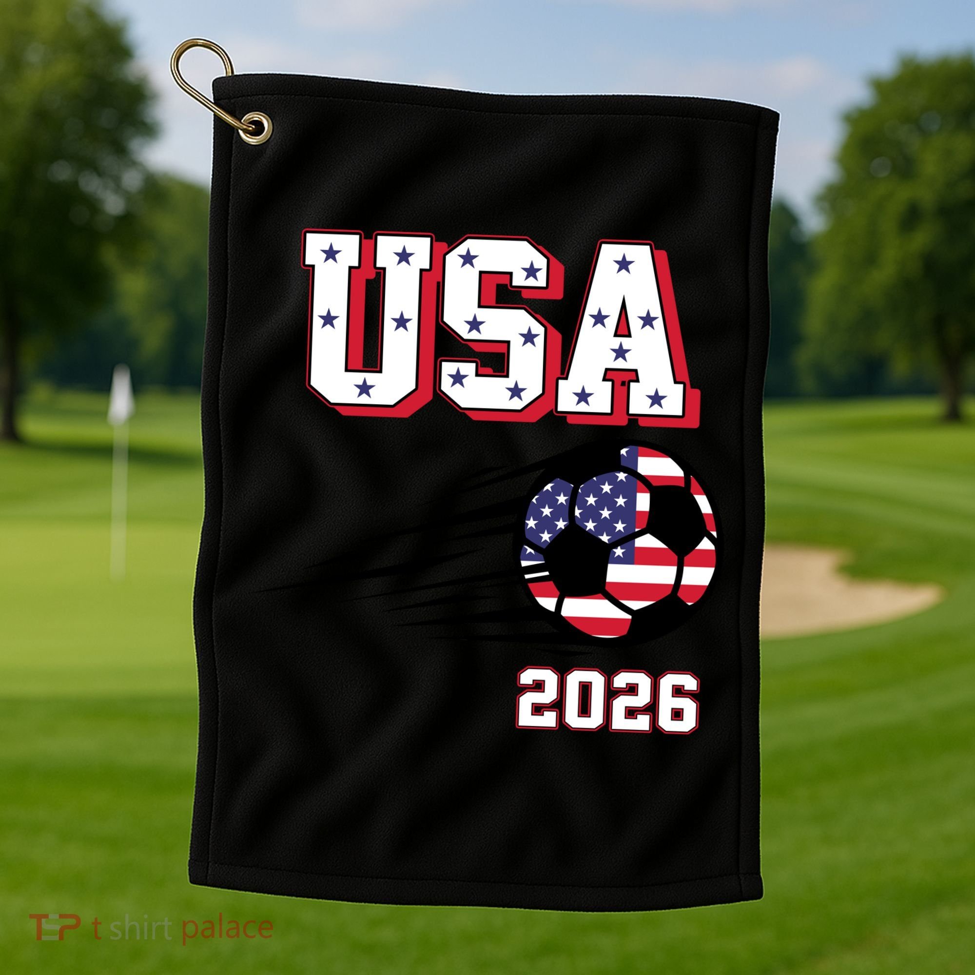 2026 USA North America Soccer Supporters Fans Golf Towel