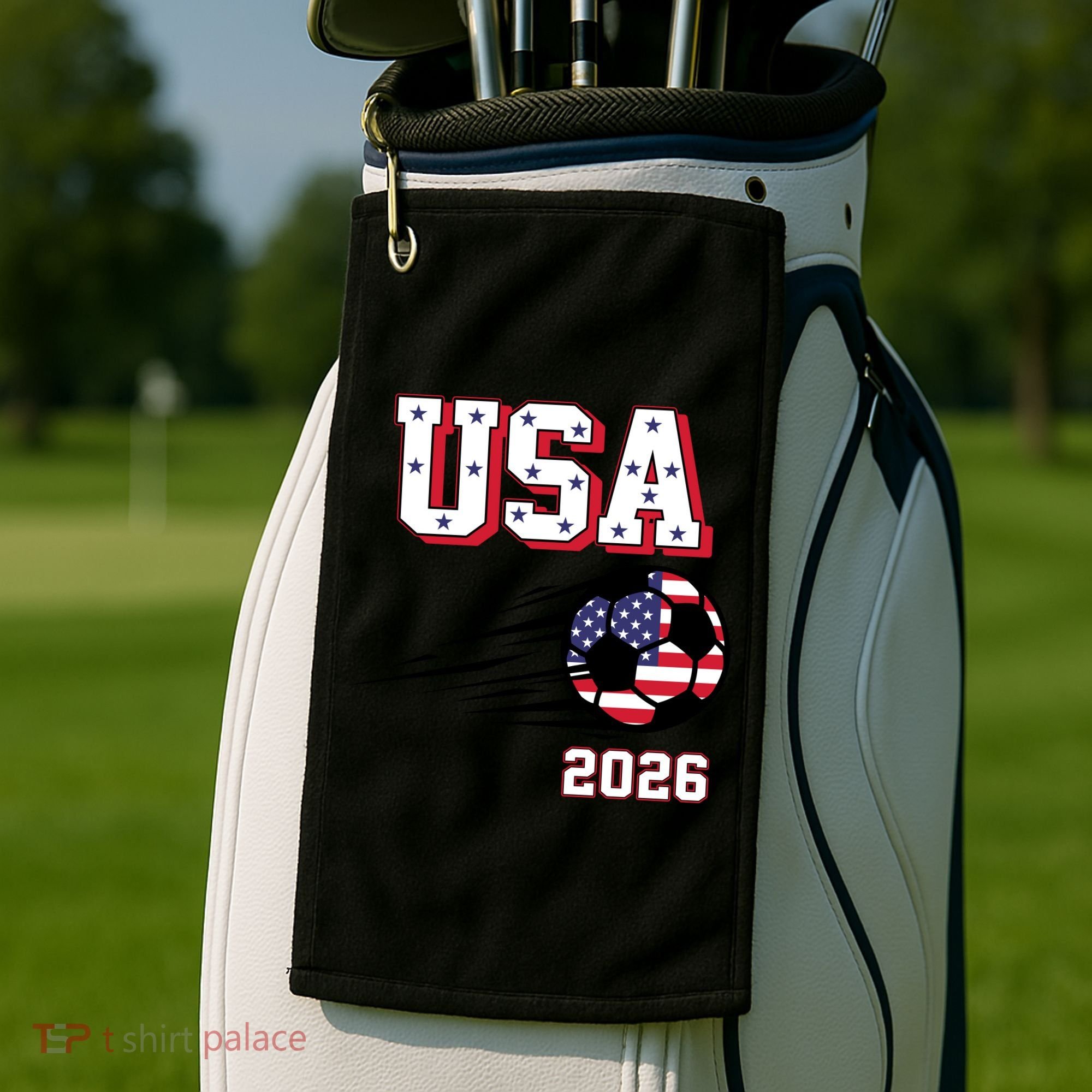 2026 USA North America Soccer Supporters Fans Golf Towel