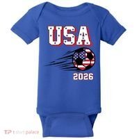2026 USA North America Soccer Supporters Fans Baby Bodysuit thumb 0