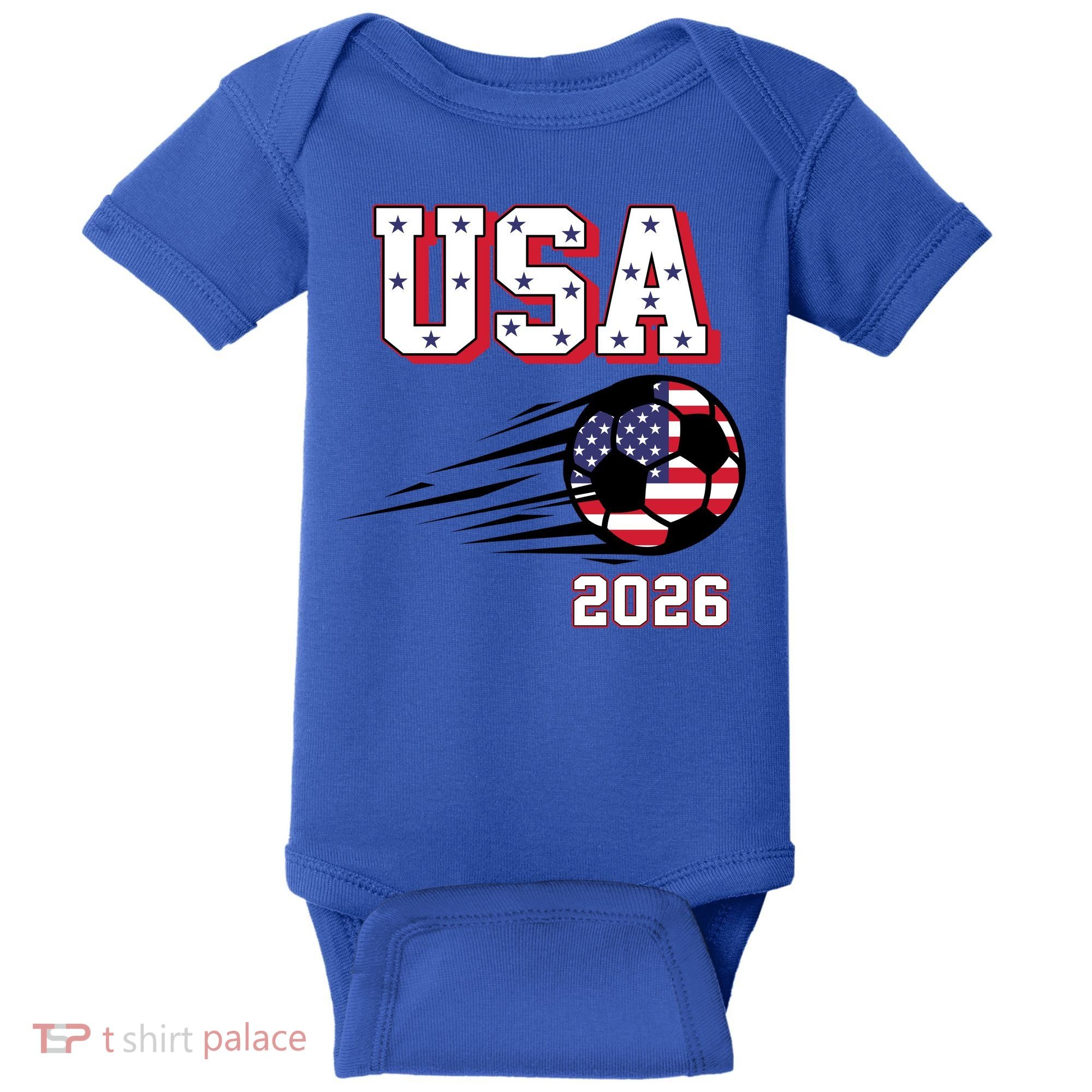2026 USA North America Soccer Supporters Fans Baby Bodysuit