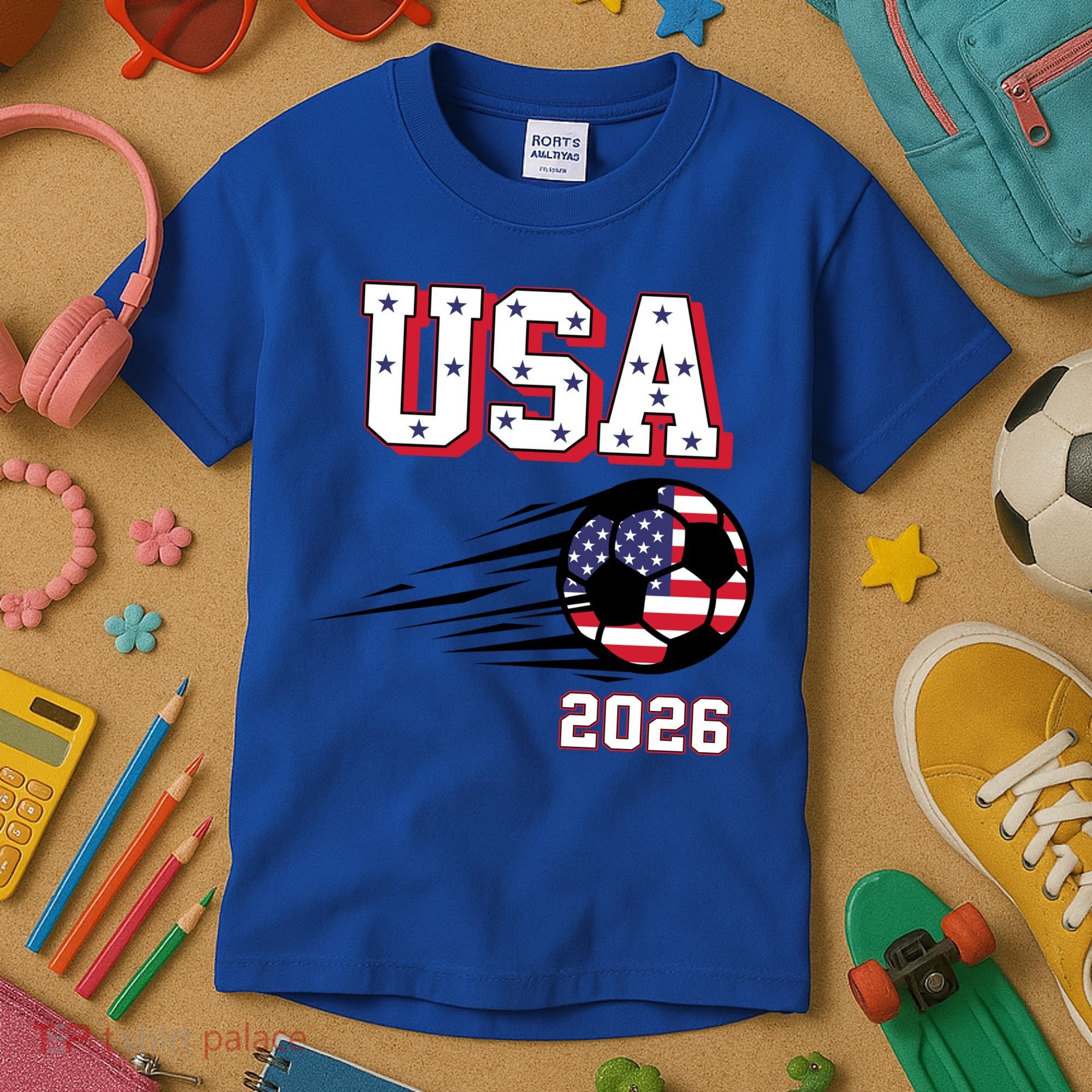 2026 USA North America Soccer Supporters Fans Kids T-Shirt