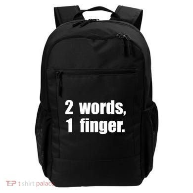 2 Words 1 Finger Funny Backpack