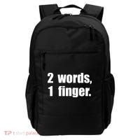 2 Words 1 Finger Funny Backpack thumb 0