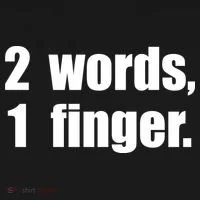 2 Words 1 Finger Funny Kids Hoodie thumb 5
