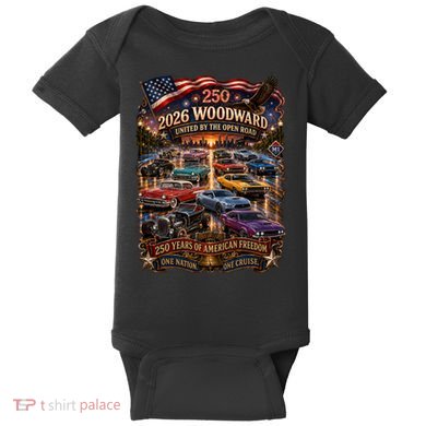 2026 Woodward  250 Years Of American Freedom Cruise Ave M1 Baby Bodysuit